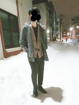 「正月」｜「アイテム（モッズコート）」を使った、ザリガニさん（メンズ・180cm）の冬コーディネート