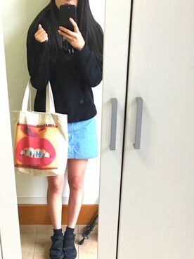 「メゾン キツネ(MAISON KITSUNE)」｜「アイテム（スカート）」を使った、saya⁑さん（レディース・161cm）の春コーディネート