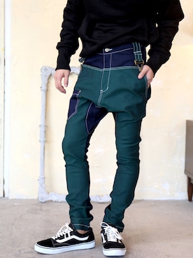 「アイテム（デニムパンツ、グリーン系）」を使った、＊BEATJIVE公式＊さん（メンズ・180cm）の秋コーディネート