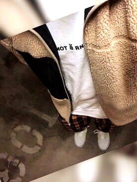 「お洒落さんと繋がりたい」｜「アイテム（その他アウター）」を使った、しょーじ  たけろーさん（メンズ・177cm）の春コーディネート