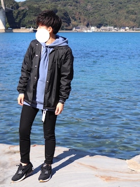 「UNIQLO（ユニクロ）のWOMEN ウルトラストレッチジーンズ（デニムパンツ）」を使った、KIHOTOさん（メンズ・161cm）の秋コーディネート