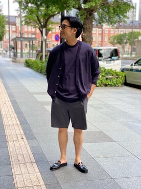 「BLANC..（ブラン）のアイテム」を使った、ARASHI TOKUHIROさん（メンズ・173cm）の夏コーディネート