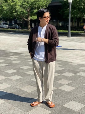 「BLANC..（ブラン）のアイテム」を使った、ARASHI TOKUHIROさん（メンズ・173cm）の夏コーディネート