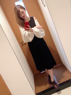 「ゆるカーディガン」｜cananaさん（レディース・160cm）の秋コーディネート
