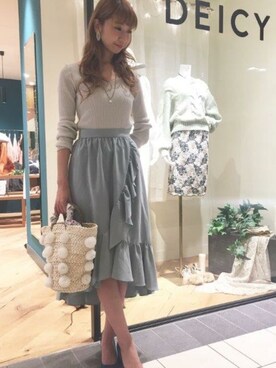「DEICY（デイシー）のアイテム」を使った、DEICYさん（レディース・159cm）の冬コーディネート