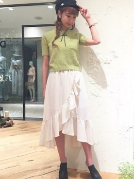 「アイテム（チョーカー）」を使った、DEICYさん（レディース・159cm）の冬コーディネート