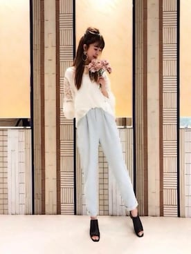 「DEICY（デイシー）のアイテム（パンツ）」を使った、DEICYさん（レディース・159cm）の冬コーディネート