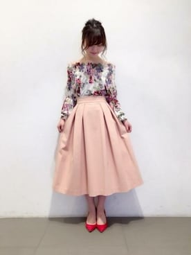 「赤パンプス」｜DEICYさん（レディース・159cm）の春コーディネート