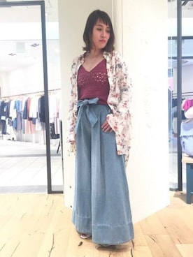 「DEICY（デイシー）のアイテム（パンツ）」を使った、DEICYさん（レディース・159cm）の春コーディネート