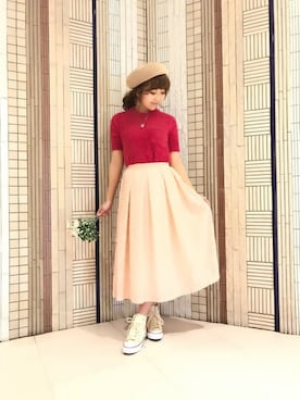 「DEICY（デイシー）のアイテム（帽子）」を使った、DEICYさん（レディース・159cm）の春コーディネート