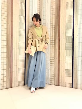 「DEICY（デイシー）のアイテム（パンツ）」を使った、DEICYさん（レディース・159cm）の春コーディネート