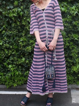 「アイテム（ワンピース、ピンク系）」を使った、DEICYさん（レディース・159cm）の春コーディネート