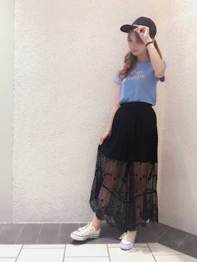 「DEICY（デイシー）のアイテム（帽子）」を使った、DEICYさん（レディース・159cm）の春コーディネート