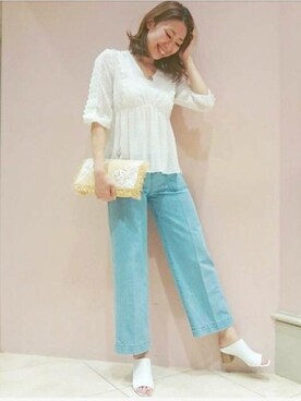 「DEICY（デイシー）のアイテム（バッグ）」を使った、DEICYさん（レディース・159cm）の夏コーディネート