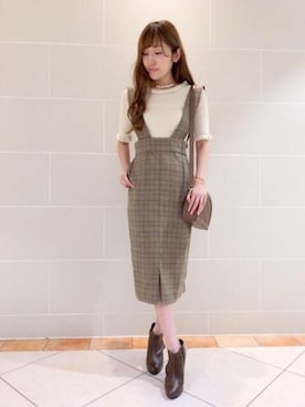 「DEICY（デイシー）のアイテム（サロペット/オーバーオール）」を使った、DEICYさん（レディース・159cm）の夏コーディネート