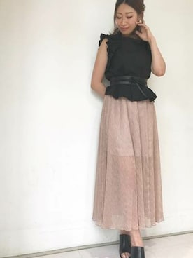 「ピンクベージュ」｜DEICYさん（レディース・163cm）の夏コーディネート