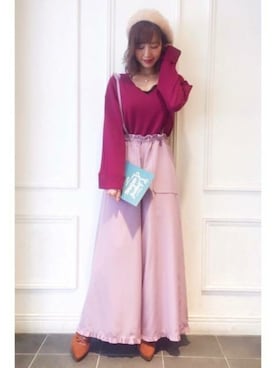 「キャメル」｜「アイテム（ブーティ）」を使った、DEICYさん（レディース・159cm）の秋コーディネート