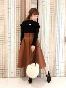 「DEICY（デイシー）のアイテム（バッグ）」を使った、DEICYさん（レディース・159cm）の秋コーディネート