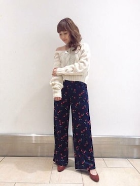 「DEICY（デイシー）のアイテム（パンツ）」を使った、DEICYさん（レディース・159cm）の秋コーディネート