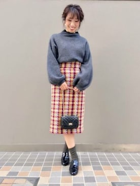 「さし色」｜DEICYさん（レディース・159cm）の秋コーディネート