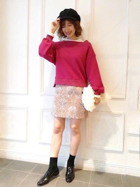 「DEICY（デイシー）のアイテム（帽子）」を使った、DEICYさん（レディース・158cm）の秋コーディネート