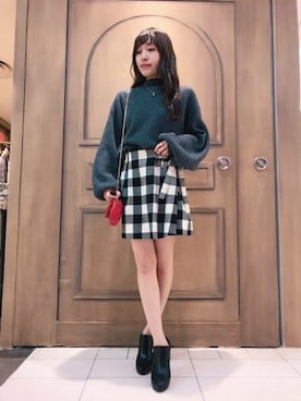 「アンゴラニット」｜DEICYさん（レディース・153cm）の秋コーディネート