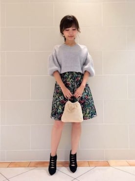 「アンゴラニット」｜DEICYさん（レディース・160cm）の秋コーディネート