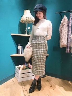 「ブラック」｜「アイテム（キャスケット）」を使った、DEICYさん（レディース・158cm）の秋コーディネート