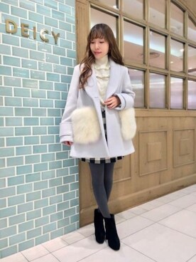 「DEICY（デイシー）のアイテム（その他アウター）」を使った、DEICYさん（レディース・153cm）の秋コーディネート