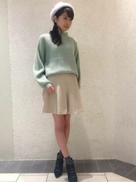 「アイテム（ブーティ）」を使った、DEICYさん（レディース・165cm）の秋コーディネート