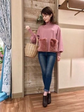 「※me couture（ミークチュール）のアイテム」を使った、DEICYさん（レディース・158cm）の冬コーディネート