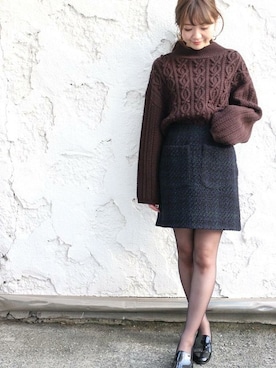 「DEICY（デイシー）のアイテム」を使った、DEICYさん（レディース・161cm）の冬コーディネート