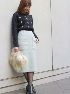 「DEICY（デイシー）のアイテム（バッグ）」を使った、DEICYさん（レディース・161cm）の冬コーディネート