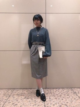 「アンゴラニット」｜DEICYさん（レディース・163cm）の冬コーディネート