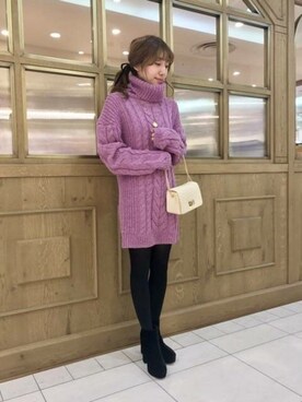 「DEICY（デイシー）のアイテム（バッグ）」を使った、DEICYさん（レディース・153cm）の冬コーディネート