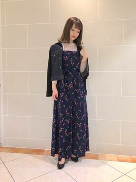 「DEICY（デイシー）のアイテム（サロペット/オーバーオール）」を使った、DEICYさん（レディース・158cm）の冬コーディネート