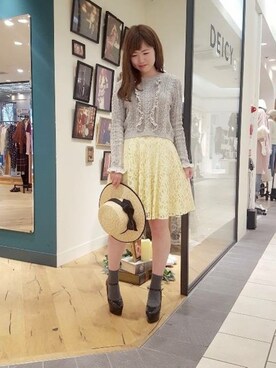 「DEICY（デイシー）のアイテム」を使った、DEICYさん（レディース・158cm）の春コーディネート