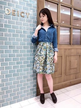 「DEICY（デイシー）のアイテム」を使った、DEICYさん（レディース・158cm）の春コーディネート