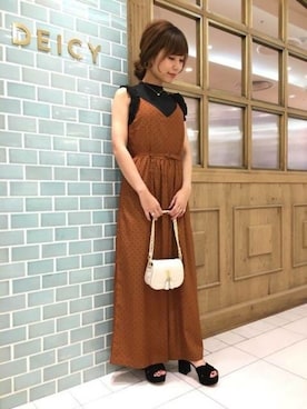 「タッセル」｜「アイテム（サロペット/オーバーオール）」を使った、DEICYさん（レディース・160cm）の夏コーディネート