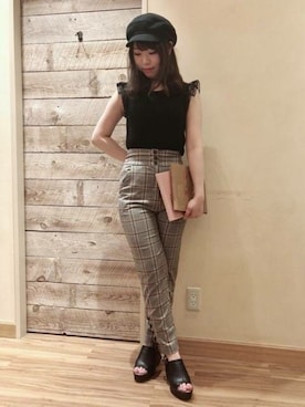 「アイテム（キャスケット）」を使った、DEICYさん（レディース・160cm）の夏コーディネート