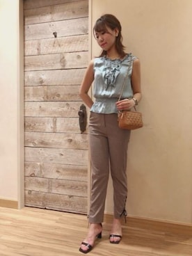 「DEICY（デイシー）のアイテム（パンツ）」を使った、DEICYさん（レディース・159cm）の夏コーディネート