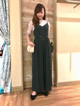 「キルティングバッグ」｜「アイテム（サロペット/オーバーオール）」を使った、DEICYさん（レディース・162cm）の夏コーディネート