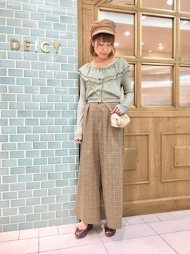 「アイテム（キャスケット）」を使った、DEICYさん（レディース・160cm）の夏コーディネート