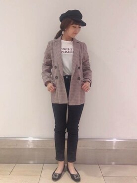 「DEICY（デイシー）のアイテム（その他アウター）」を使った、DEICYさん（レディース・157cm）の秋コーディネート