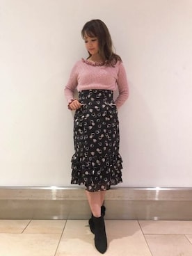 「ME COUTURE（ミークチュール）のアイテム（スカート）」を使った、DEICYさん（レディース・151cm）の秋コーディネート