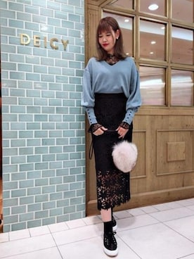「DEICY（デイシー）のアイテム（バッグ）」を使った、DEICYさん（レディース・168cm）の秋コーディネート