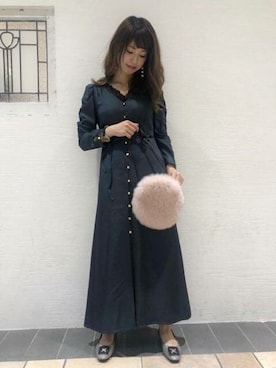 「オリーブ」｜「アイテム（その他シューズ）」を使った、DEICYさん（レディース・156cm）の秋コーディネート