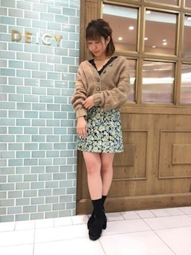 「アイテム（トップス、ブラウン系）」を使った、DEICYさん（レディース・160cm）の秋コーディネート