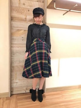 「DEICY（デイシー）のアイテム（帽子）」を使った、DEICYさん（レディース・160cm）の秋コーディネート