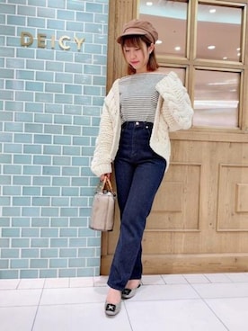 「マリン」｜「アイテム（その他シューズ）」を使った、DEICYさん（レディース・160cm）の秋コーディネート